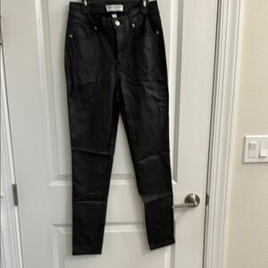 Marc New York Black faux  leather  High-Waisted Pants